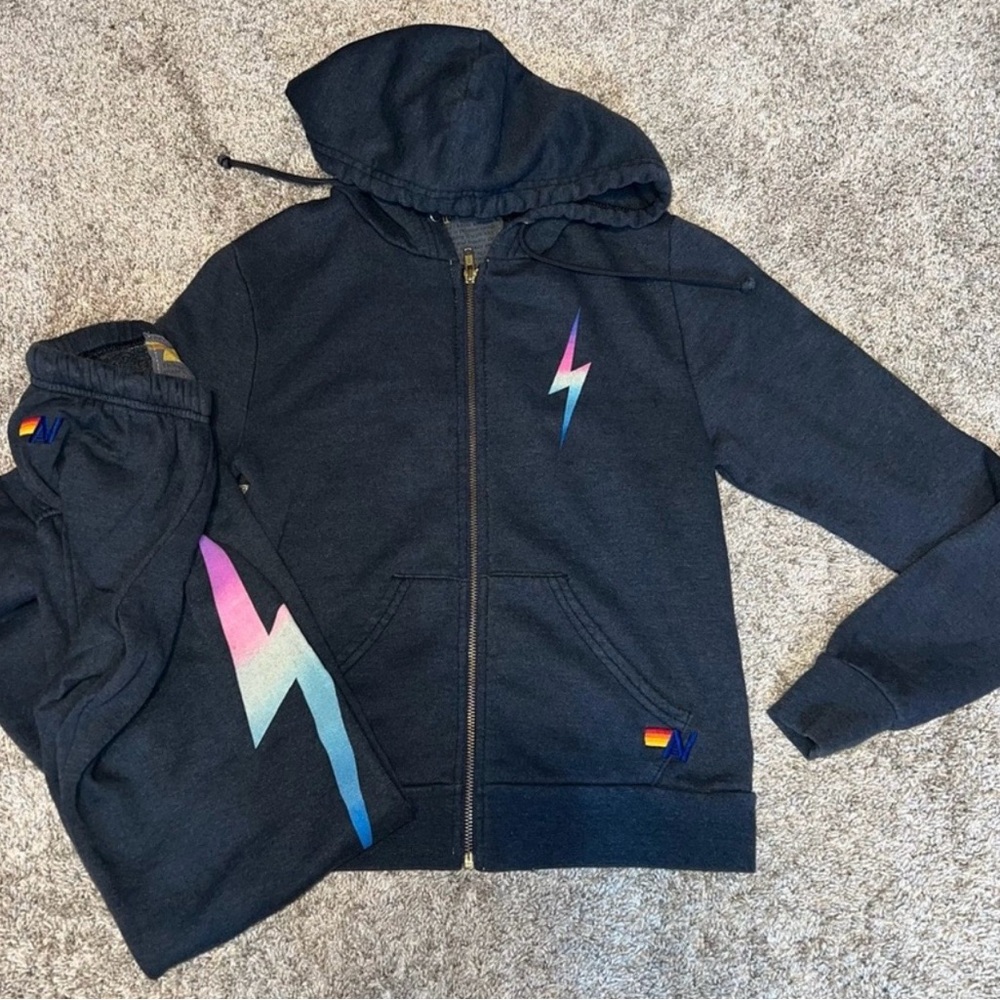 Aviator Nation neon rainbow bolt set